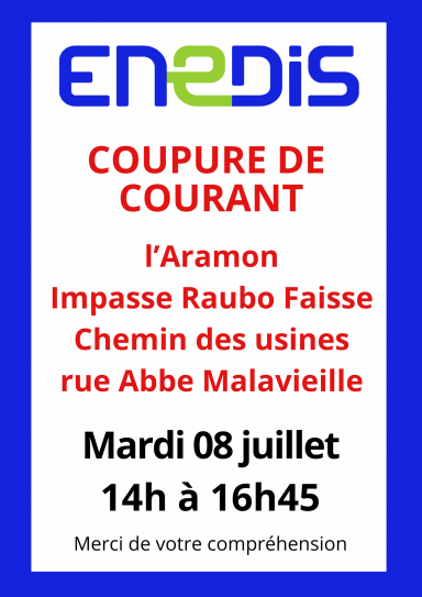 Coupure de courant pour travaux