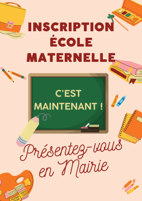 INSCRIPTION ECOLE MATERNELLE