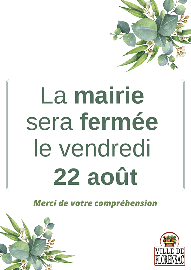 FERMETURE MAIRIE